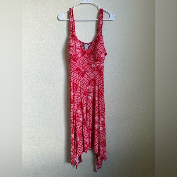 American Rag Red Patterned High Low Dress - Picture 2 of 4